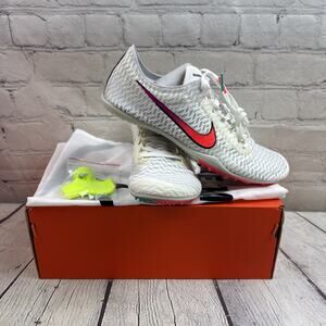 Sz 8 Nike Zoom Mamba 5 Track Shoe White Ombre Cleats AJ1697-100 Men’s New W/Bag